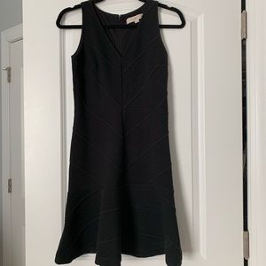 Loft fit n flare black dress